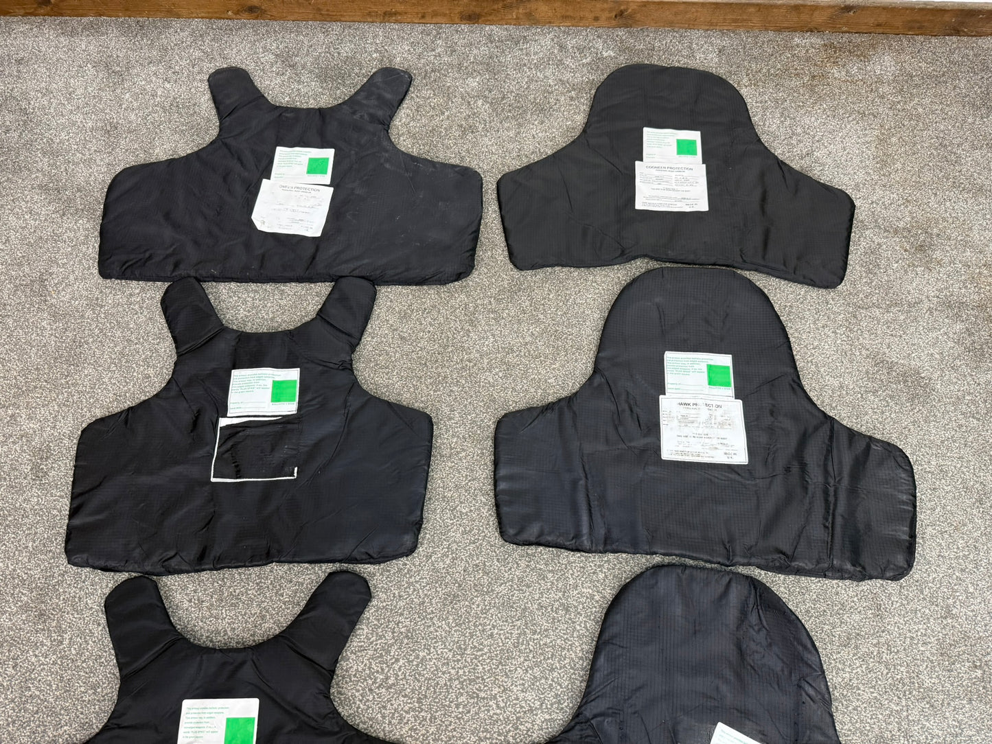 6x Ex Police Stab Vest Body Armour Ballistic Panel Insert Mixed Job Lot