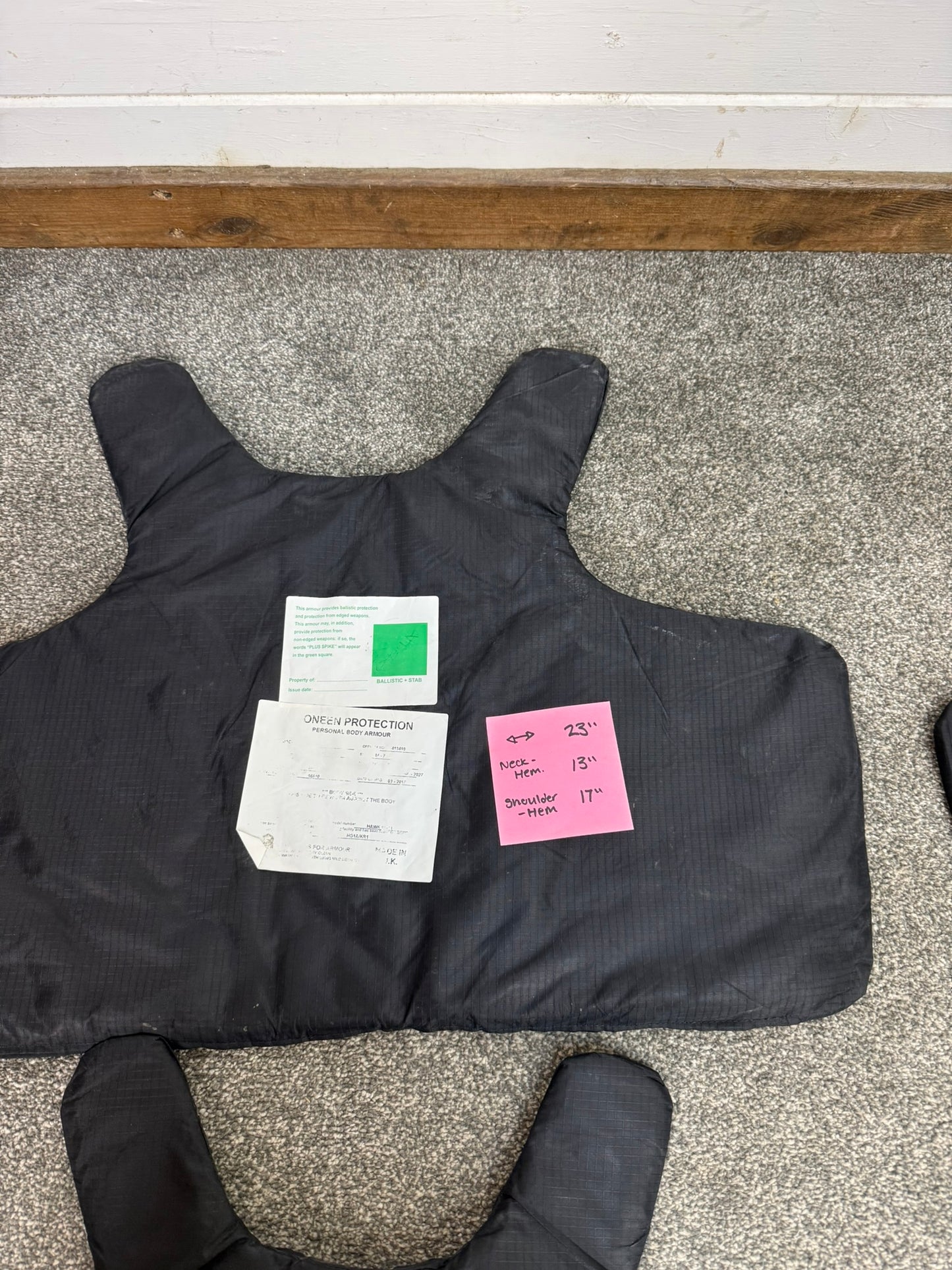 6x Ex Police Stab Vest Body Armour Ballistic Panel Insert Mixed Job Lot