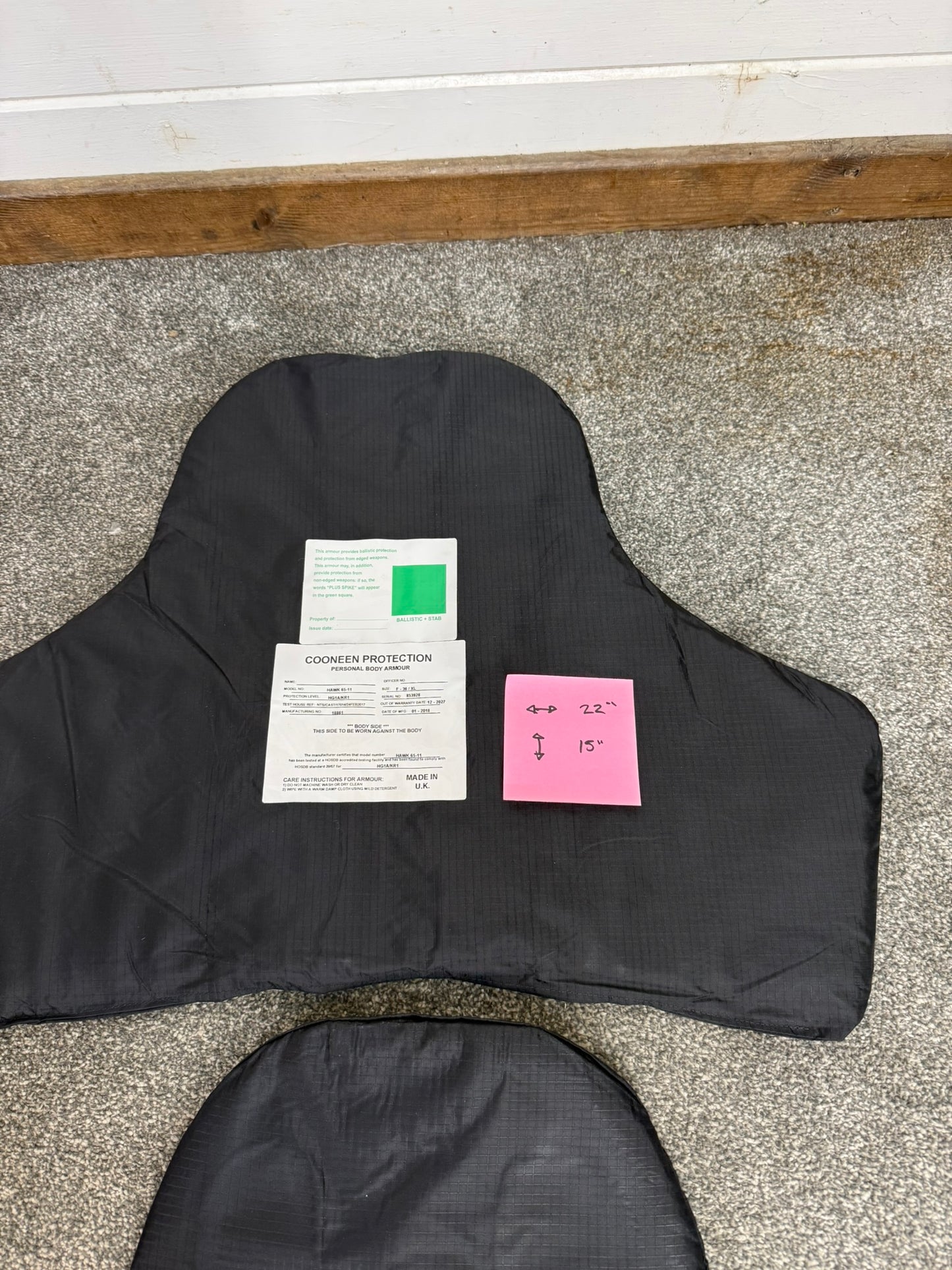 6x Ex Police Stab Vest Body Armour Ballistic Panel Insert Mixed Job Lot
