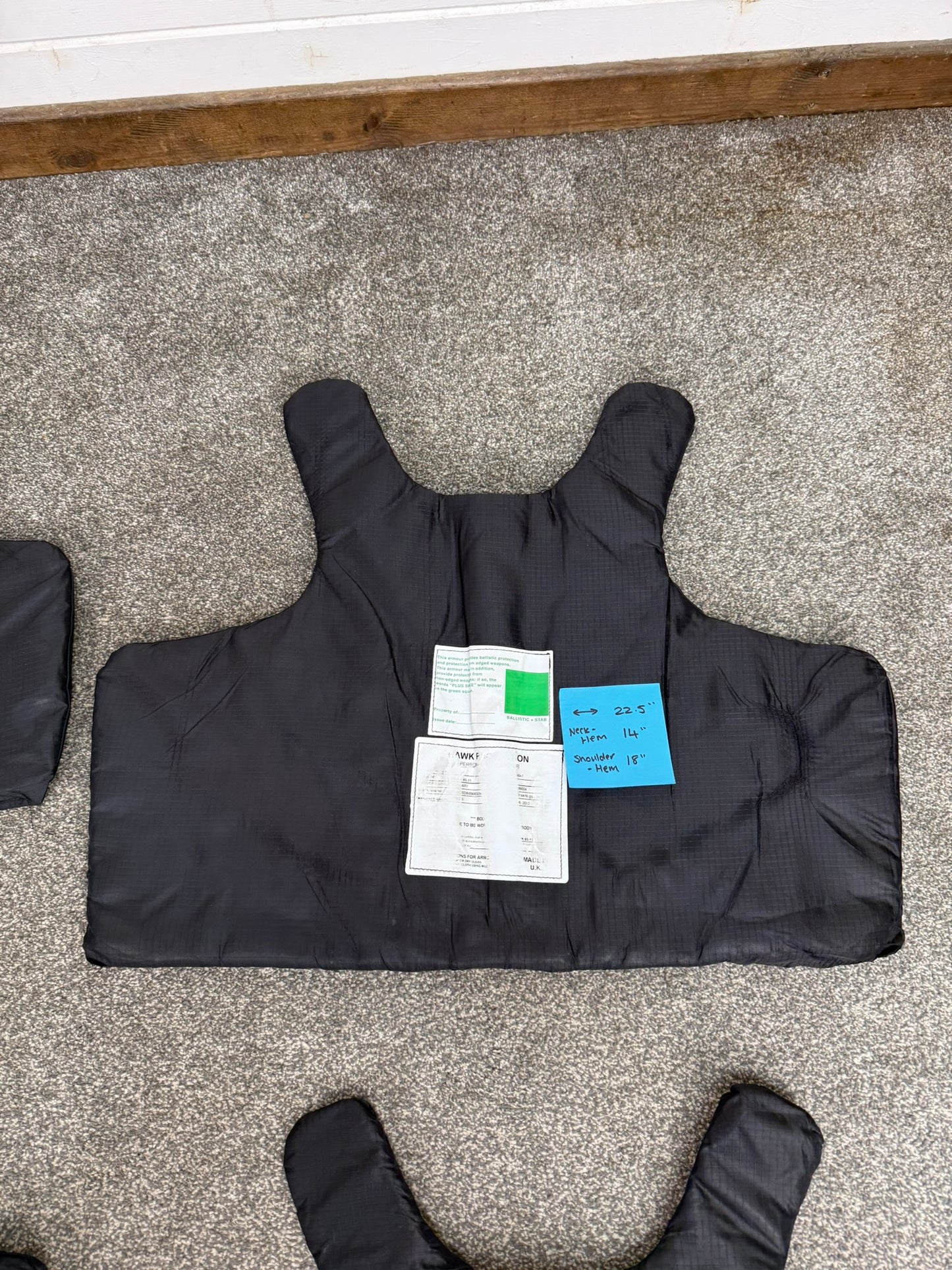 5x Ex Police Stab Vest Body Armour Ballistic Panel Insert Mixed Job Lot