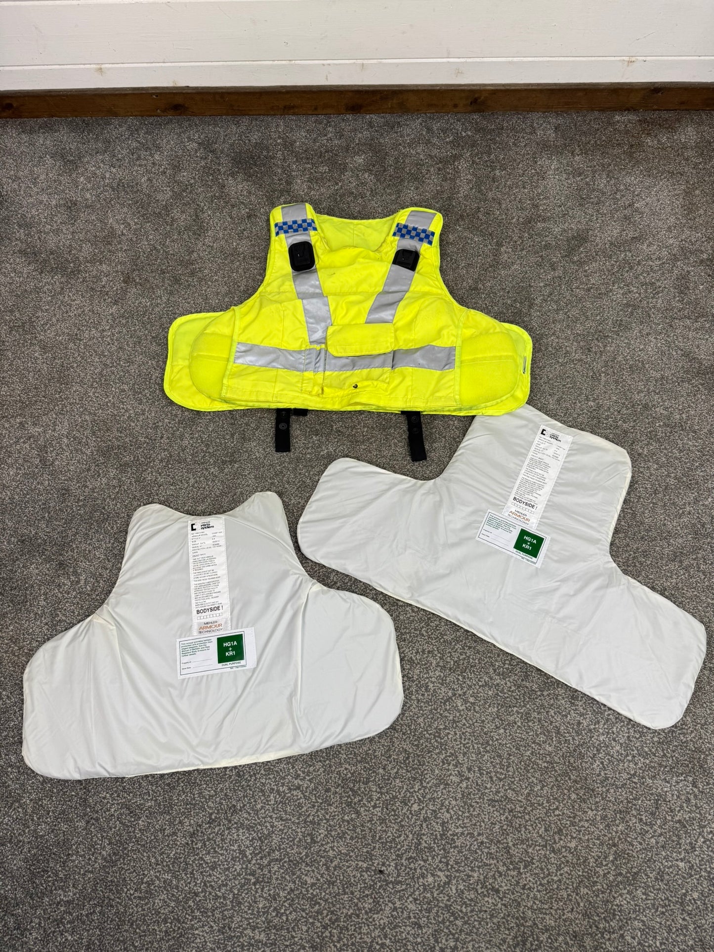 Ex Police Mehler Body Armour Vest XL Anti Stab & Ballistic HG1A & KR1 Security