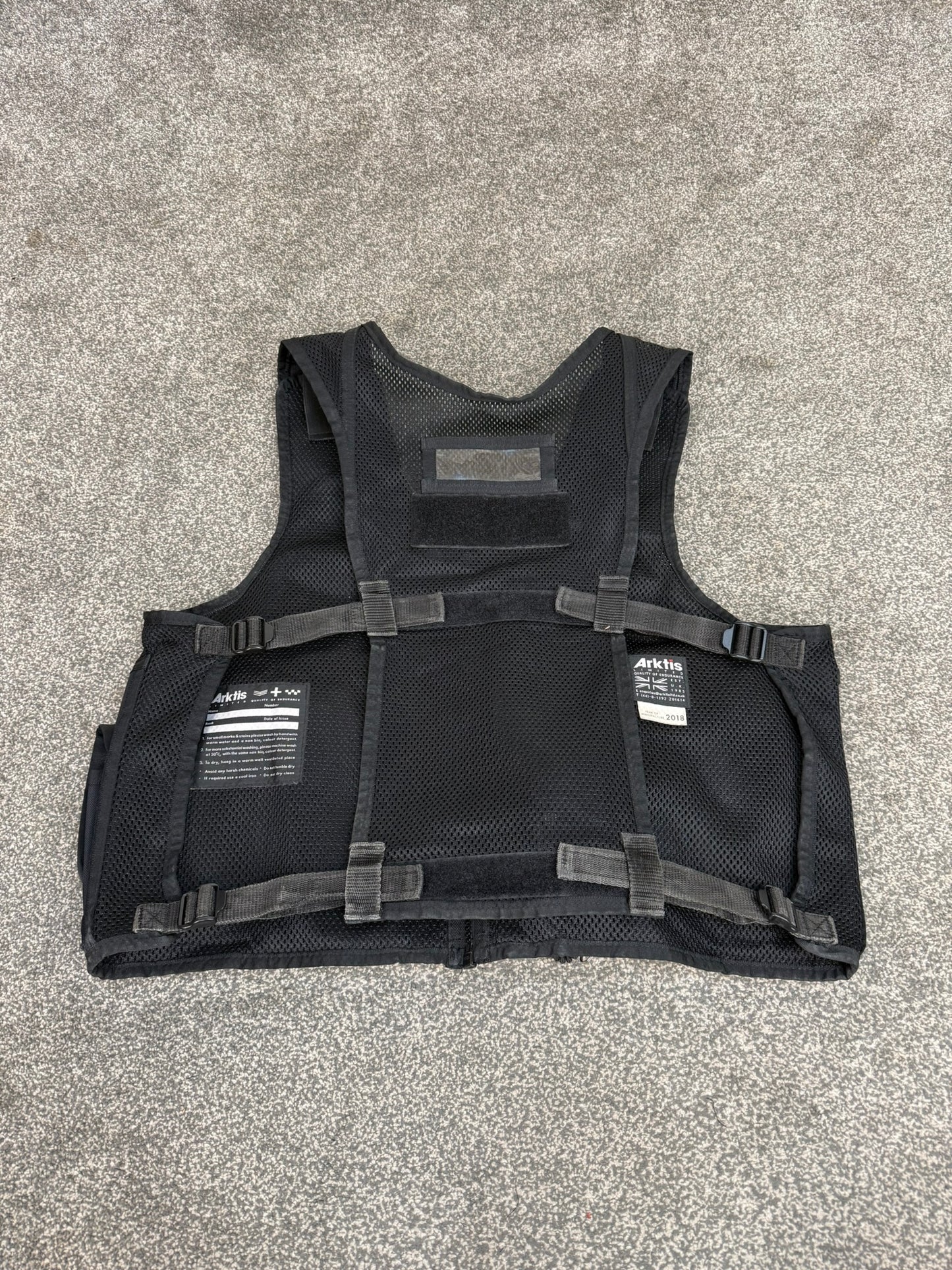 Black Arktis Tac Vest Ex Police Utility Vest & Pouches Security Airsoft - MEDIUM