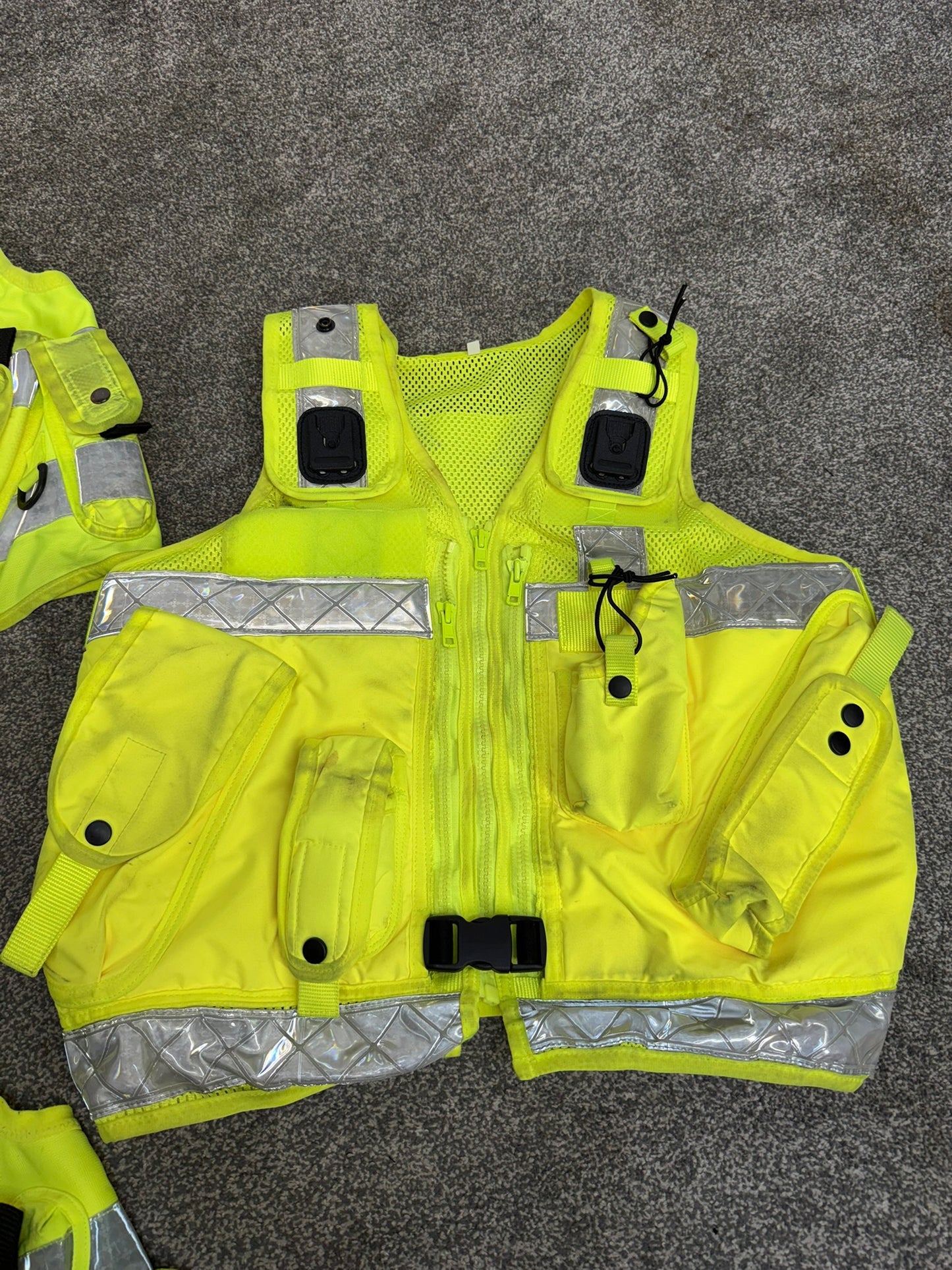 3x Ex Police Hi Vis Utility Tac Vest Job Lot SMALL Security Equipment Patrol Vests