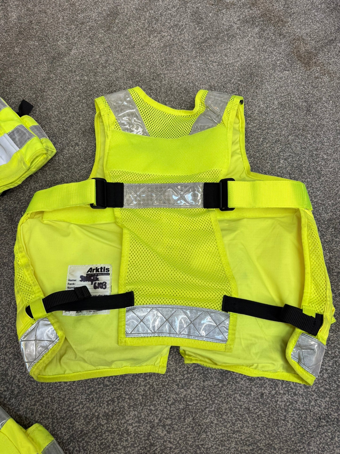 3x Ex Police Hi Vis Utility Tac Vest Job Lot SMALL Security Equipment Patrol Vests