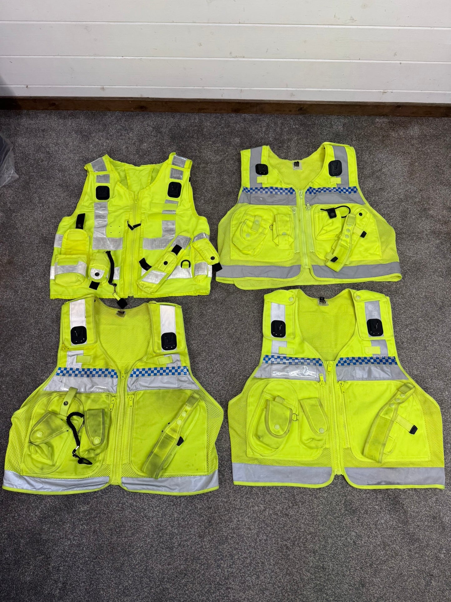 4x Ex Police Utility Tac Vest Job Lot LARGE Security Equipment Patrol Vests