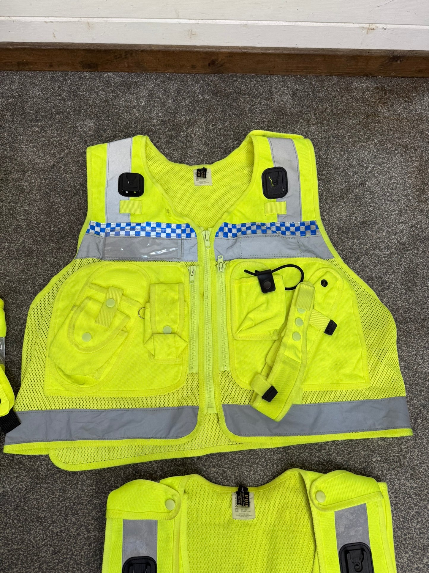 4x Ex Police Utility Tac Vest Job Lot LARGE Security Equipment Patrol Vests