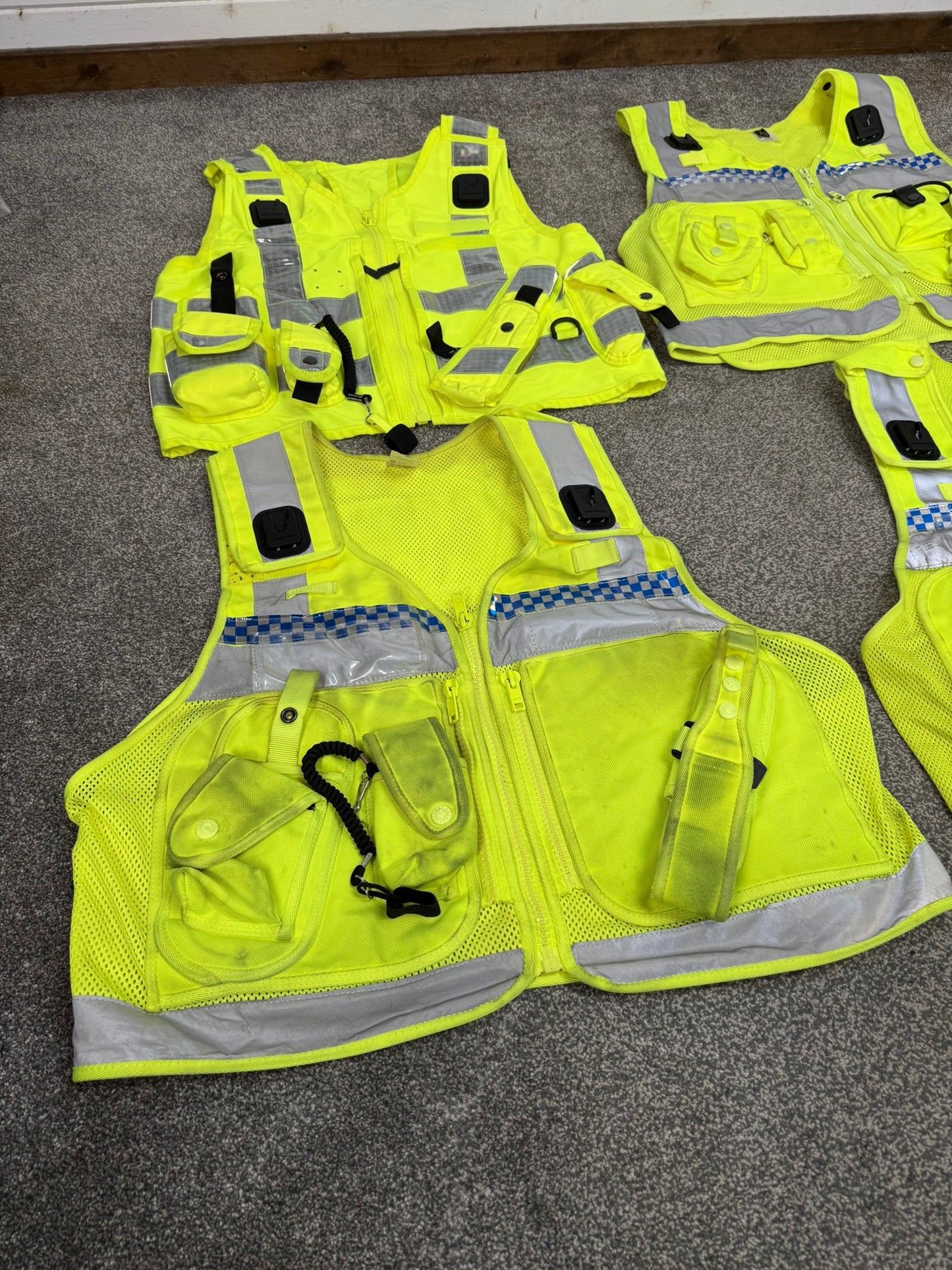 4x Ex Police Utility Tac Vest Job Lot LARGE Security Equipment Patrol Vests