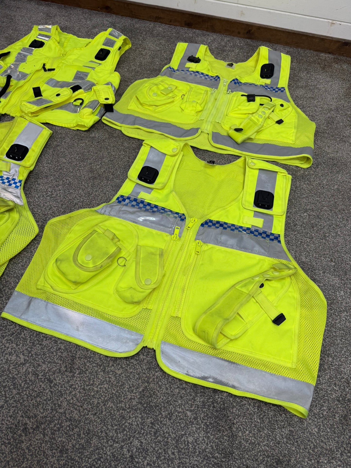 4x Ex Police Utility Tac Vest Job Lot LARGE Security Equipment Patrol Vests
