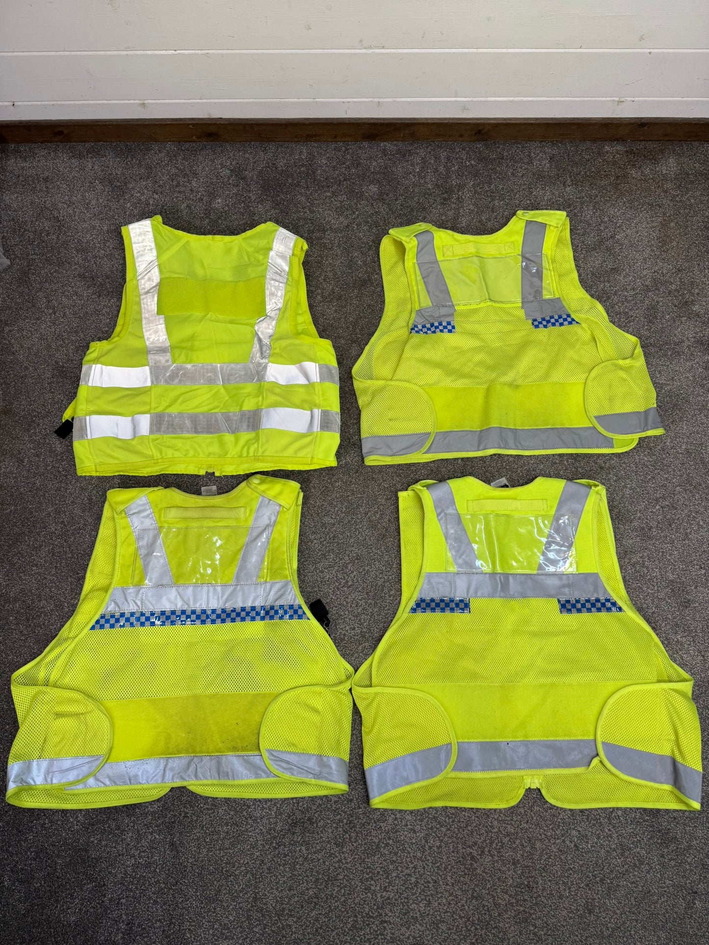 4x Ex Police Utility Tac Vest Job Lot LARGE Security Equipment Patrol Vests