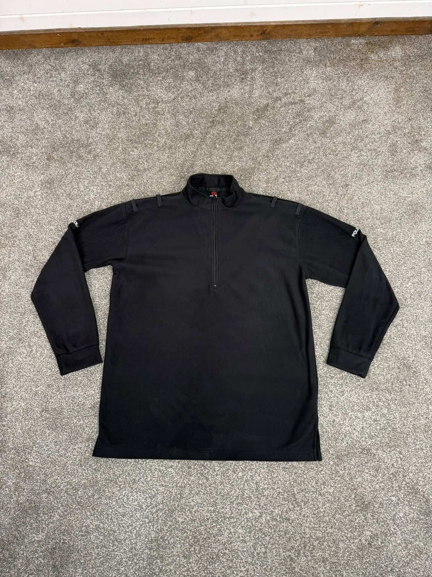 BADGED Ex Police Keela Black Micro Fleece Lightweight Top - LRG