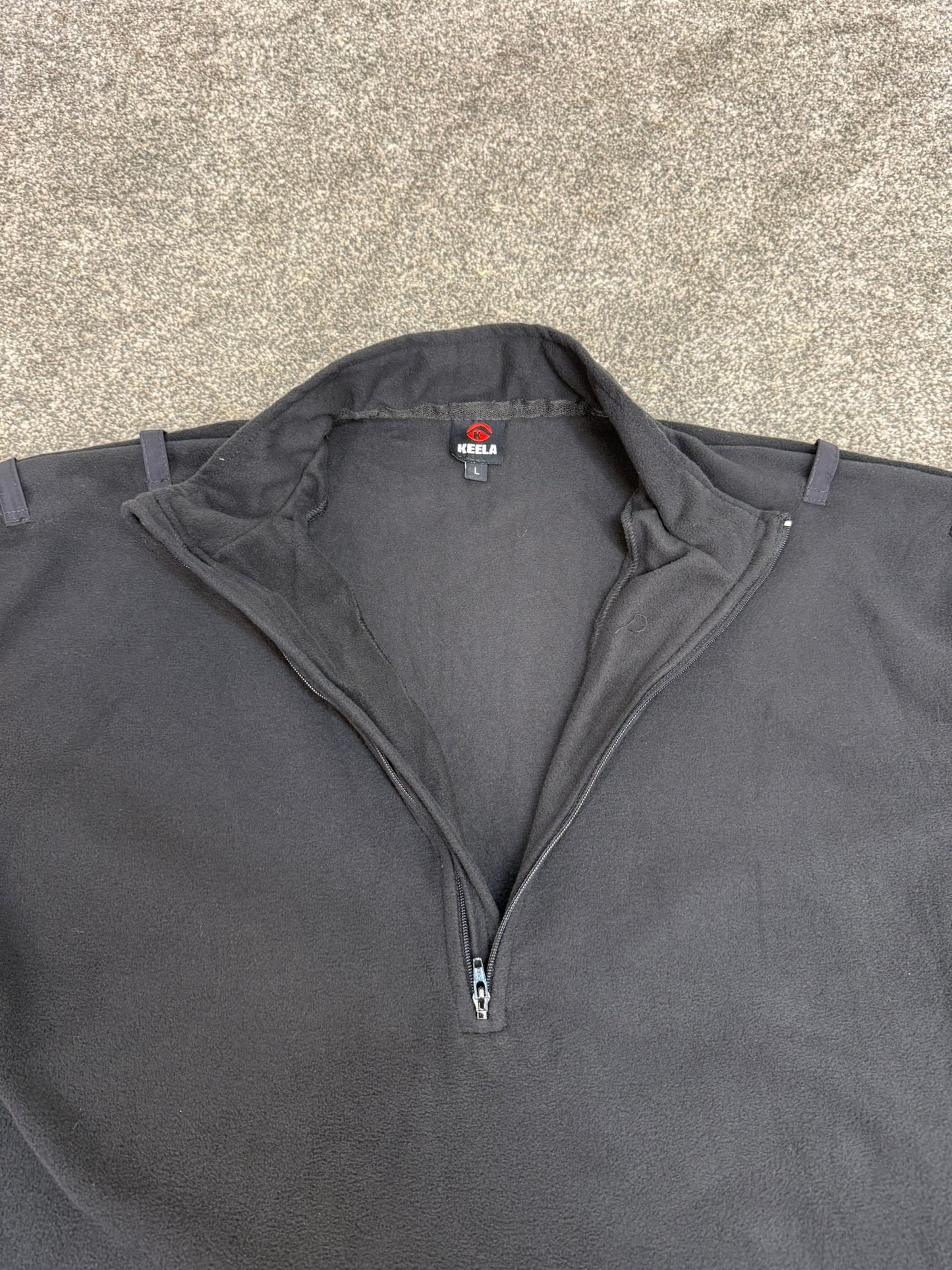 BADGED Ex Police Keela Black Micro Fleece Lightweight Top - LRG