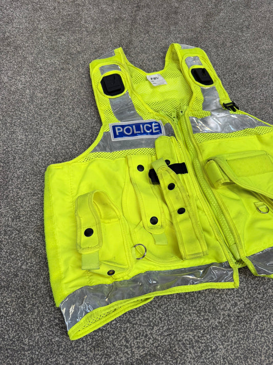 Badged Ex Police PWL Hi-Vis Taser Utility Tactical Vest - MEDIUM