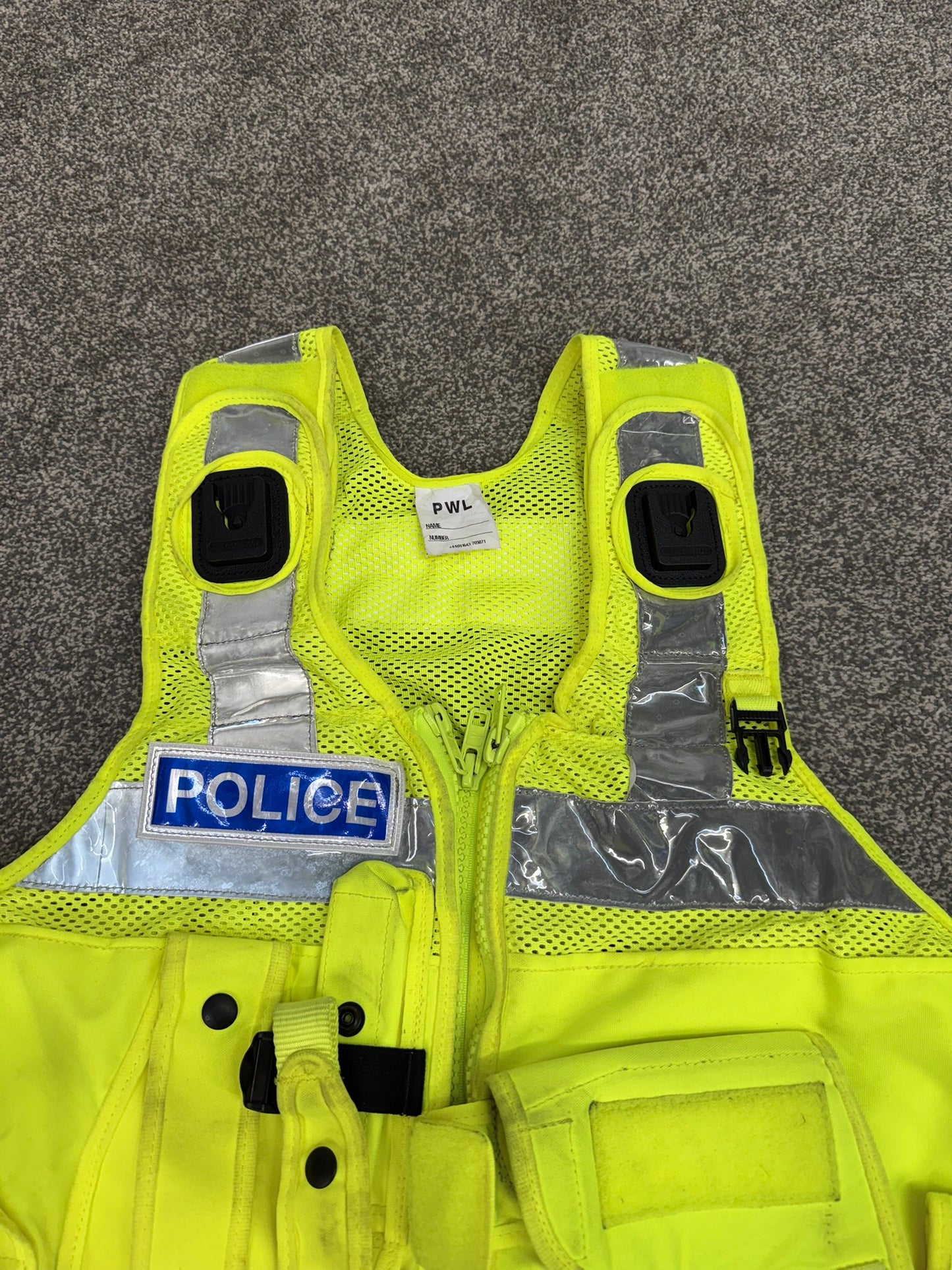 Badged Ex Police PWL Hi-Vis Taser Utility Tactical Vest - MEDIUM