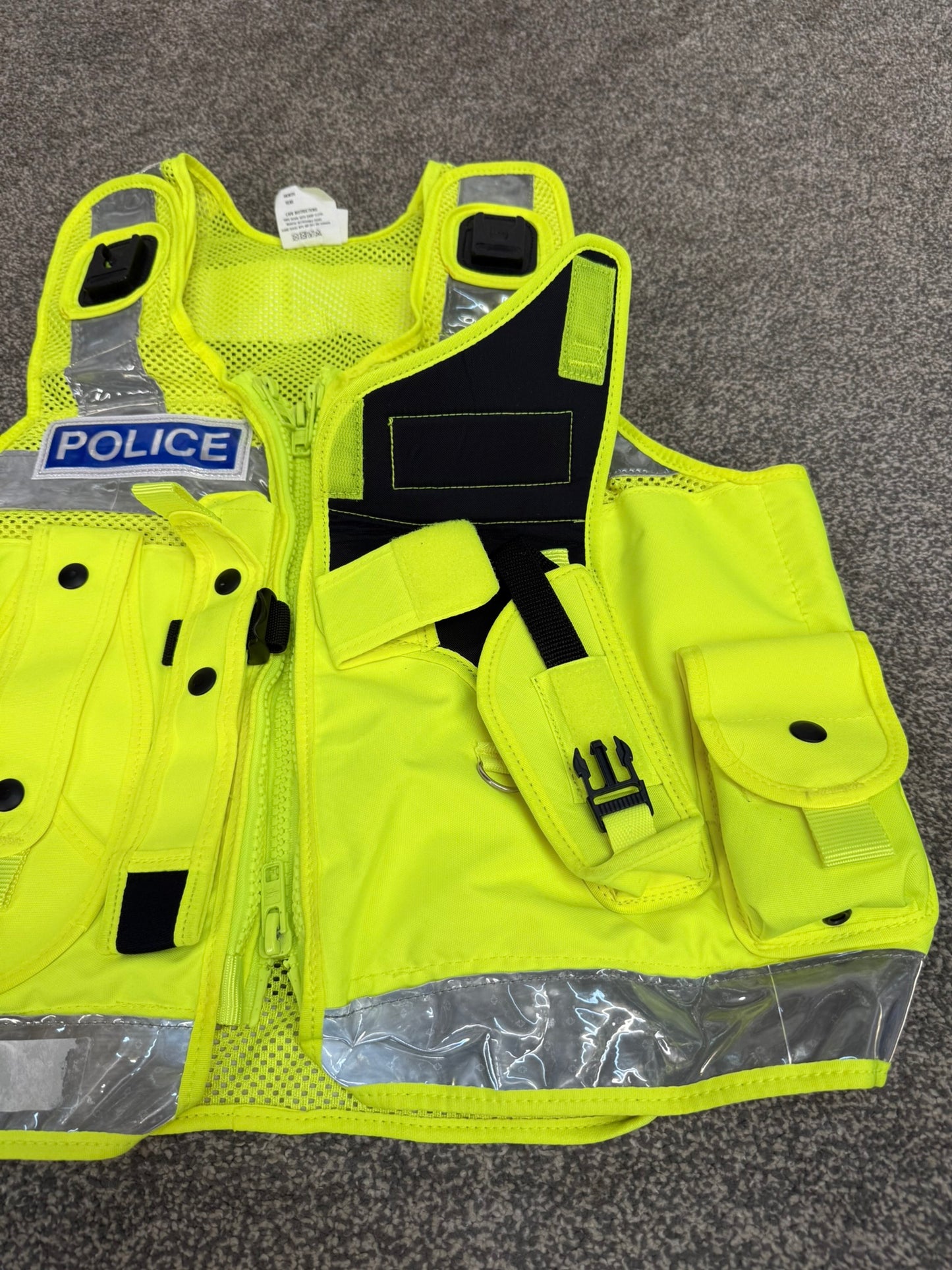 Badged Ex Police PWL Hi-Vis Taser Utility Tactical Vest Grade A Film TV Collector