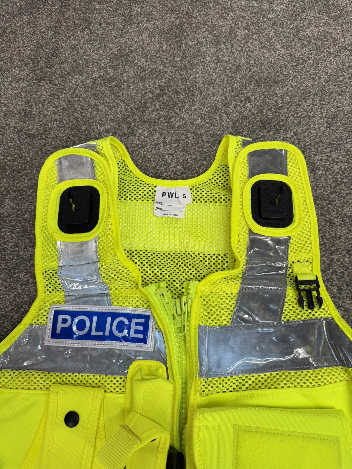 Badged Ex Police PWL Hi-Vis Taser Utility Tactical Vest Grade A Film TV Collector
