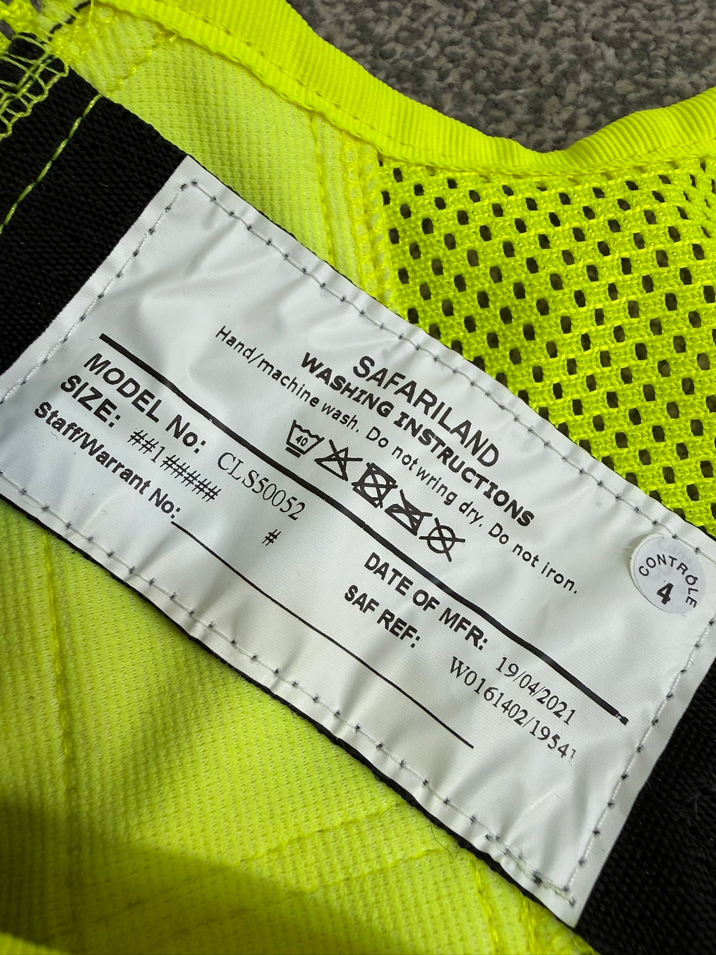 Safariland Hi-Vis MOLLE Vest Tactical Utility Security Vest Ex Police - SMALL