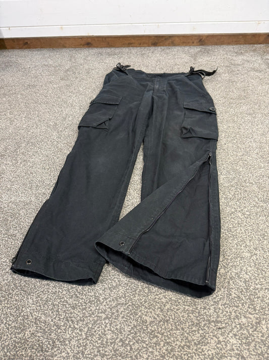 Ex Police Arktis Black Combat Cargo Trousers 32" Ripstop Dog Handler