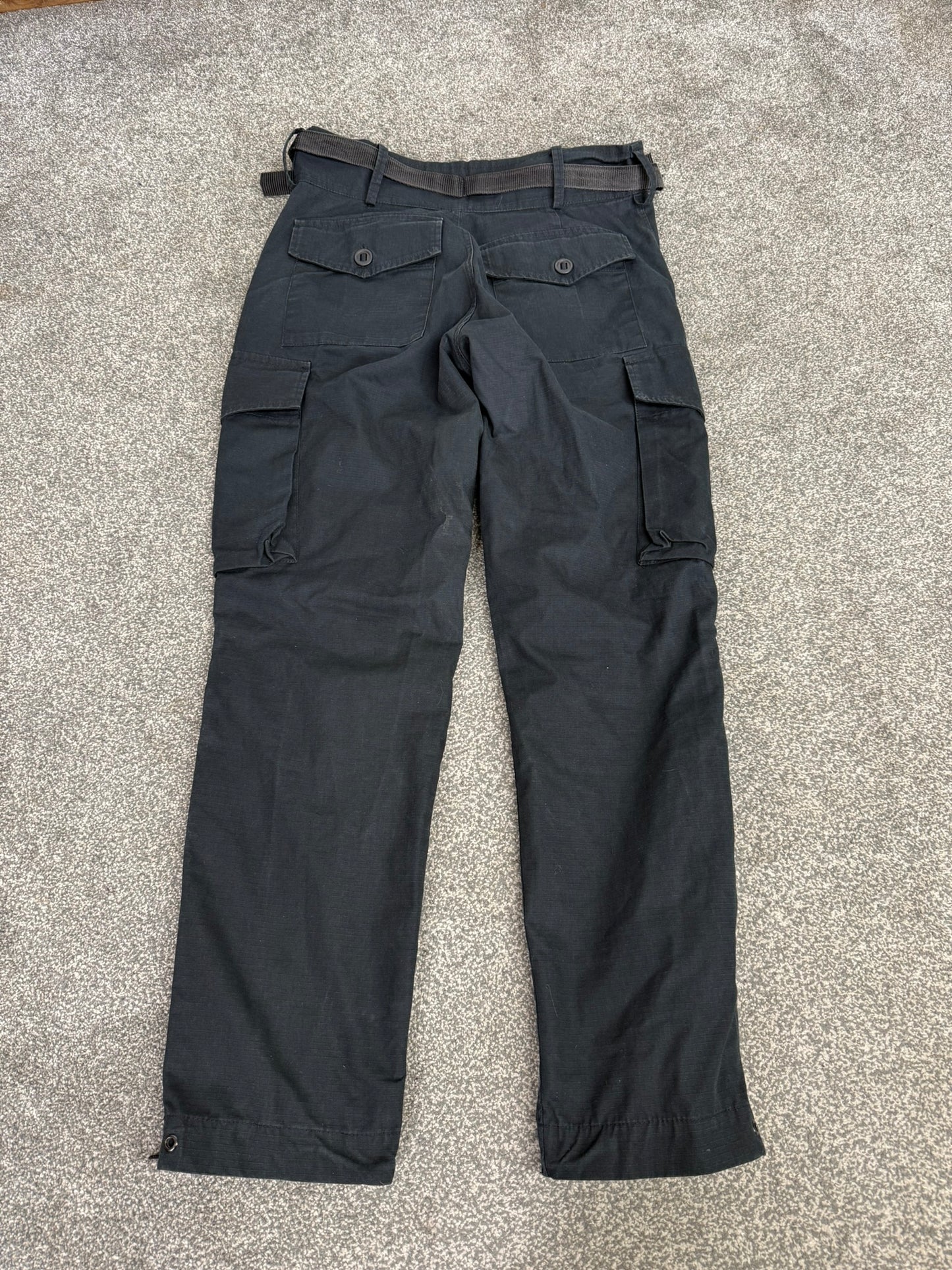 Ex Police Arktis Black Combat Cargo Trousers 32" Ripstop Dog Handler