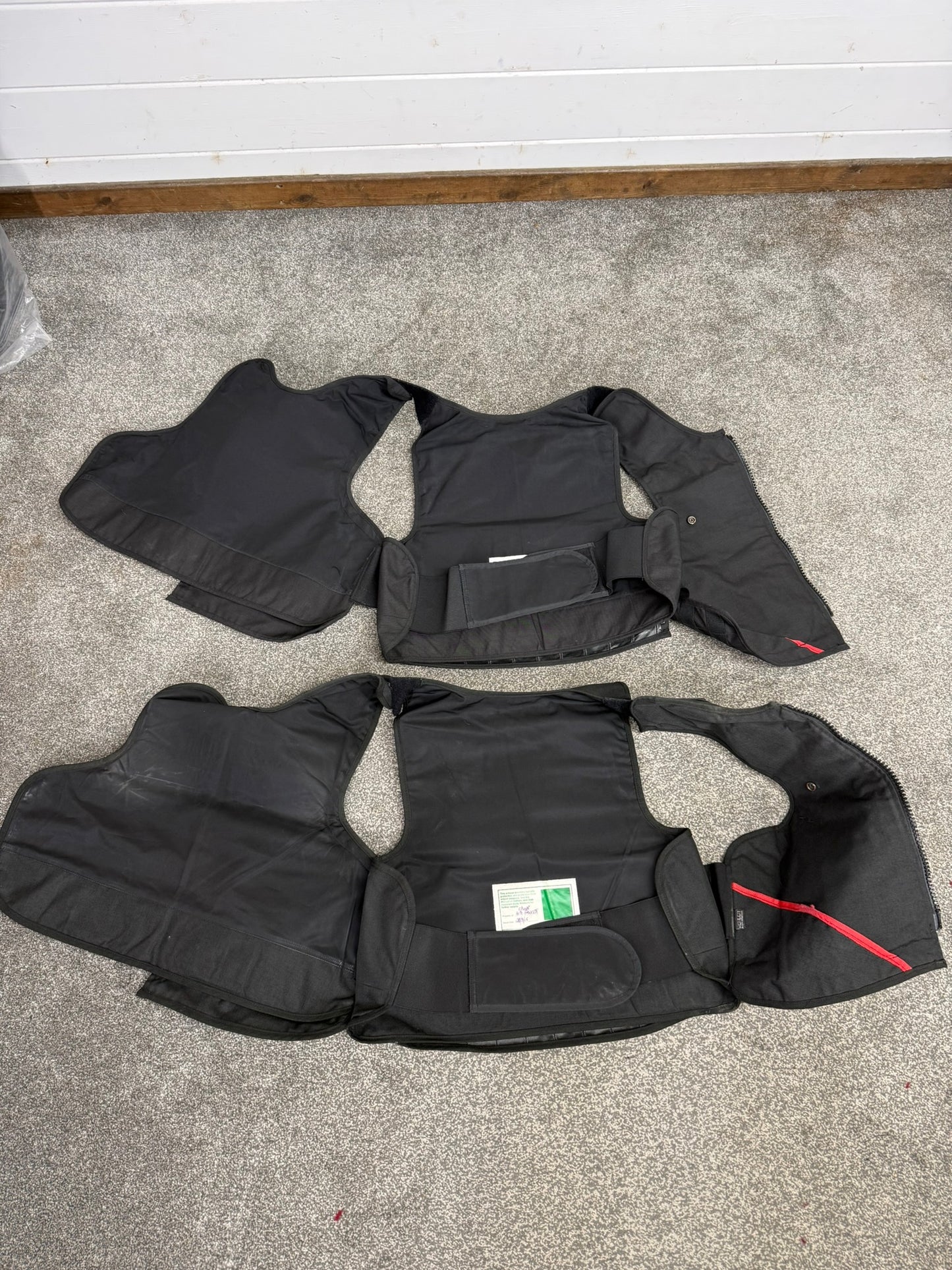 2x Ex Police Mehler MOLLE Body Armour Stab Vest Cover Black Security Airsoft