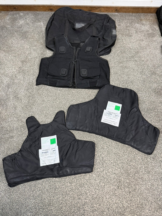 Ex Police Cooneen Body Armour Vest & Bag X LRG Anti Stab & Ballistic HG1A & KR1 Security Patrol