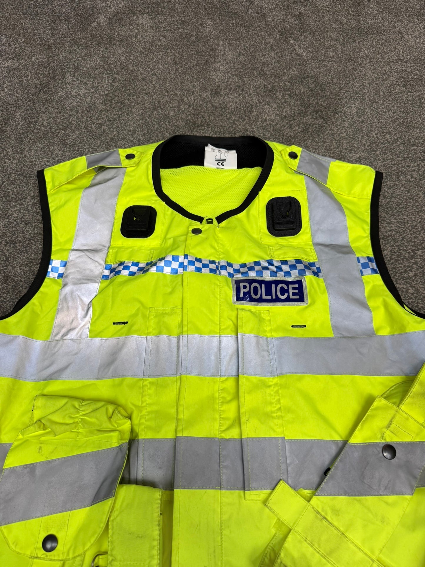 Ex Police Hi Vis Utility Tactical Vest BADGED Gilet Yaffy 232 - VGC