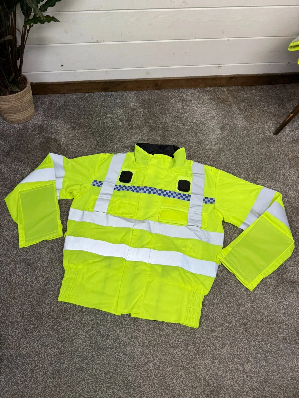Hi Vis Lightweight Motorcycle Bomber Jacket Ex Police Security Recovery Biker