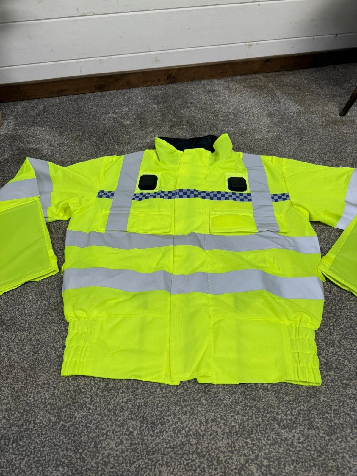 Hi Vis Lightweight Motorcycle Bomber Jacket Ex Police Security Recovery Biker