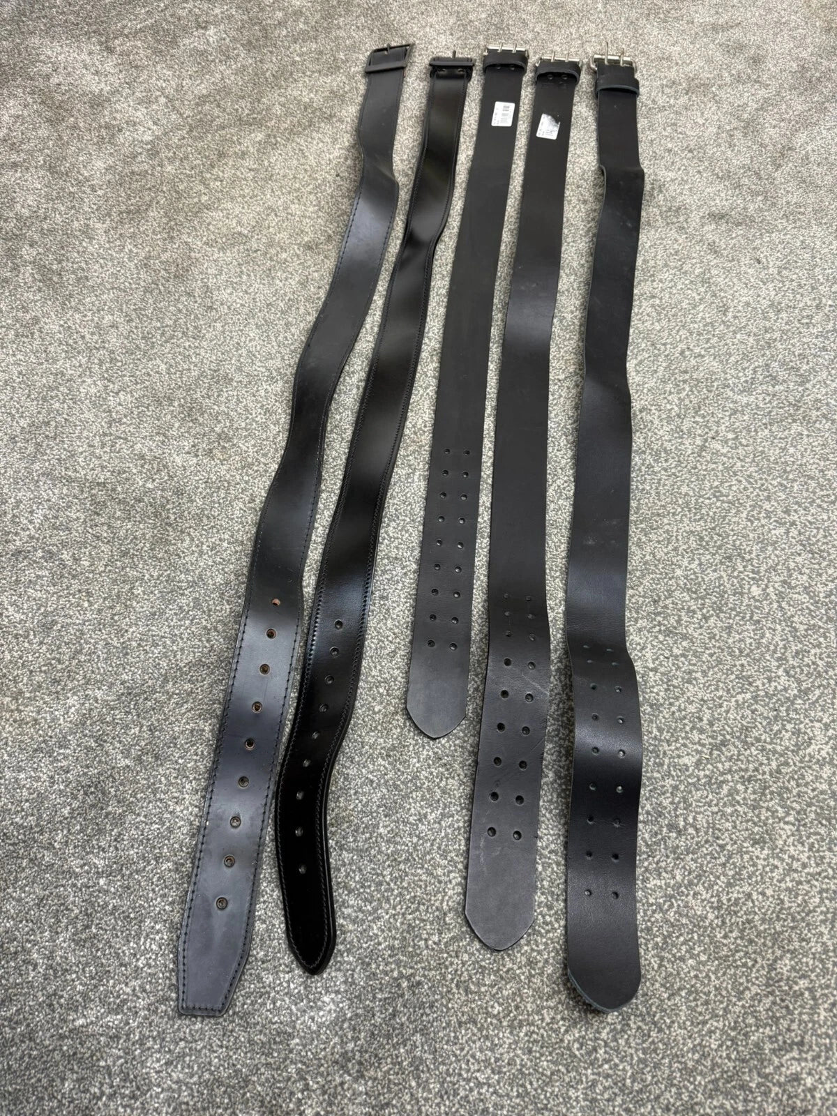 5x Ex Police 2" Leather Duty Belt Job Lot Security Pouches Big Sizes