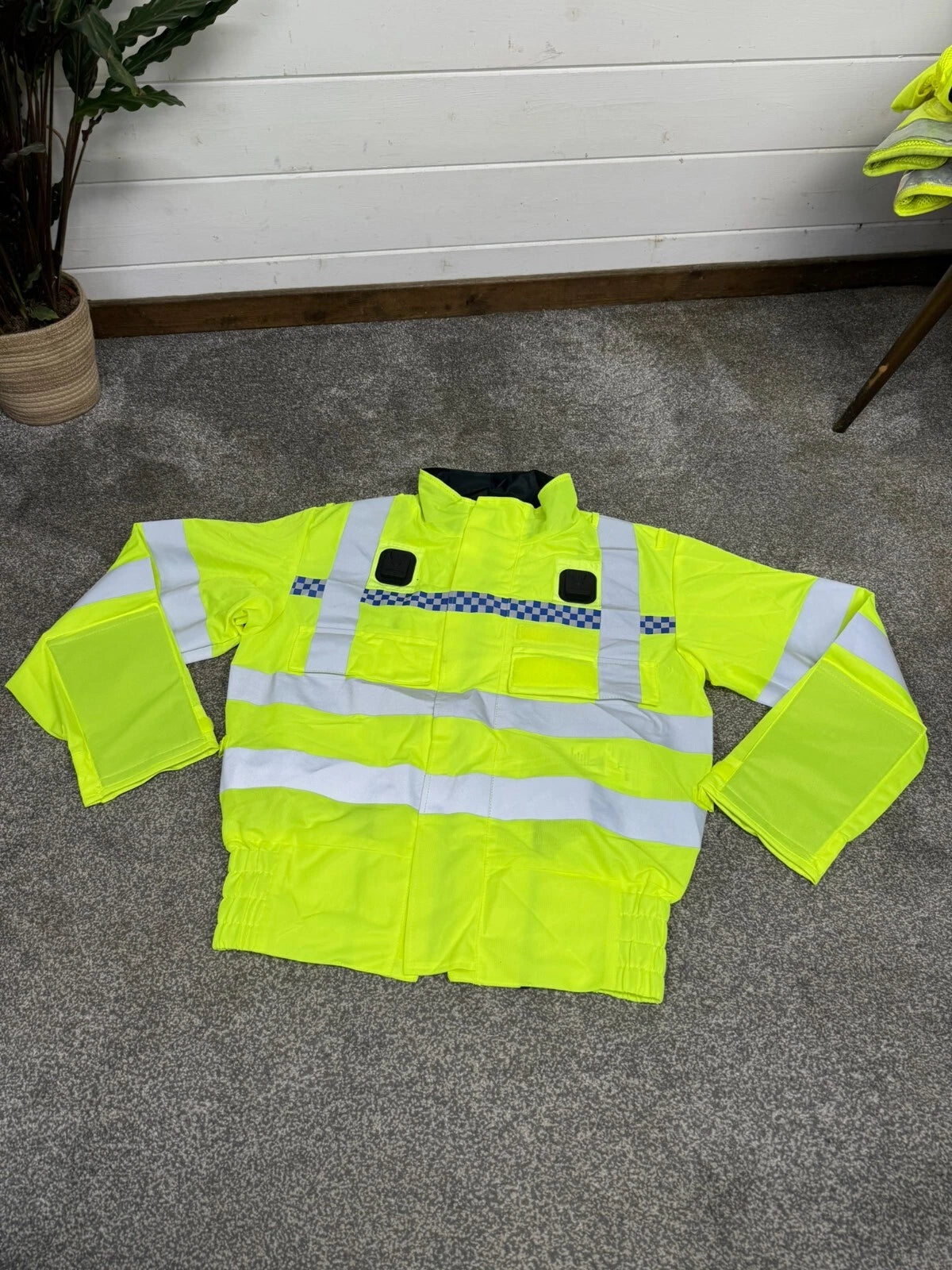 Hi Vis Lightweight Motorcycle Bomber Jacket Ex Police Security Recovery Biker