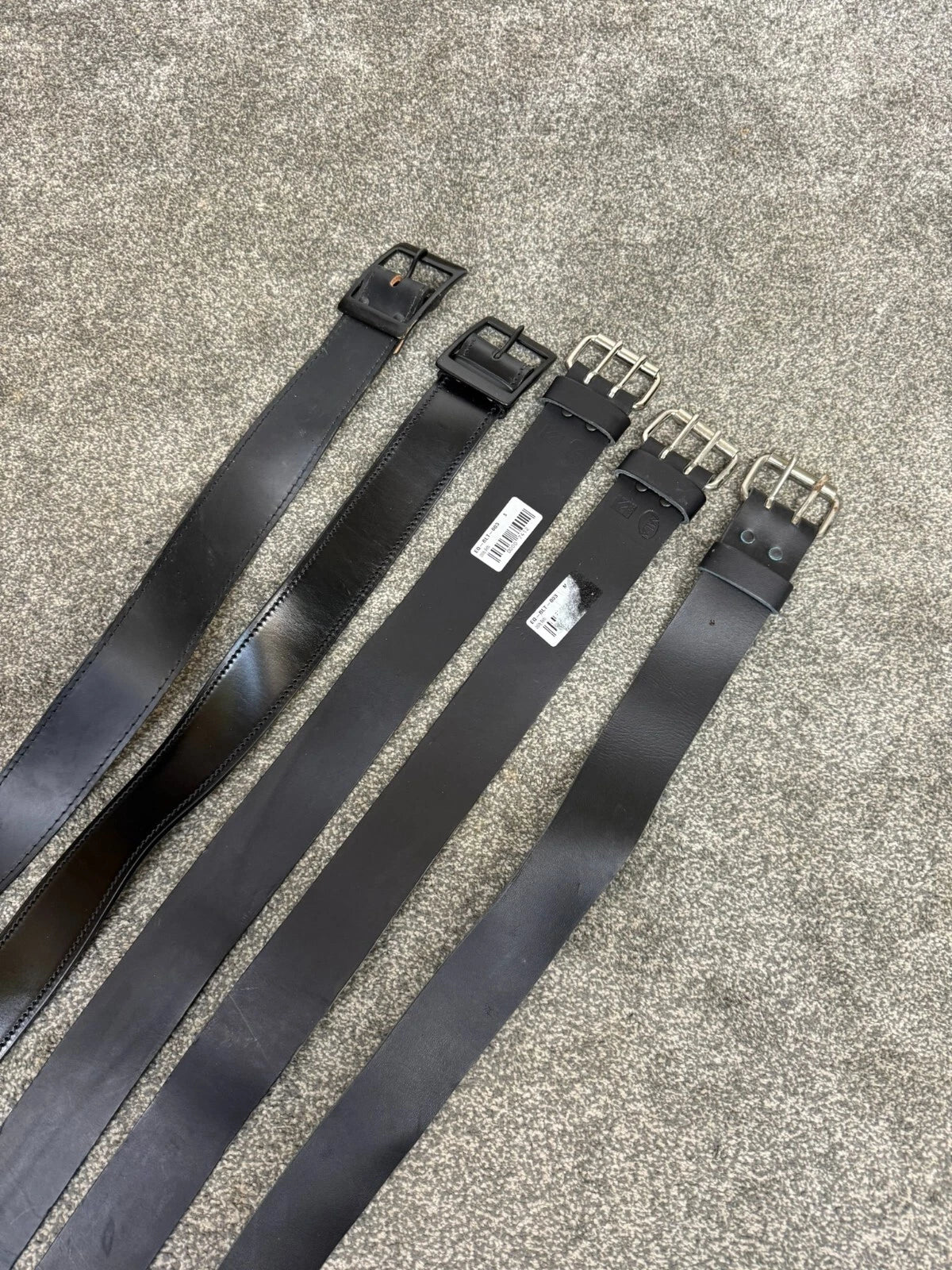 5x Ex Police 2" Leather Duty Belt Job Lot Security Pouches Big Sizes
