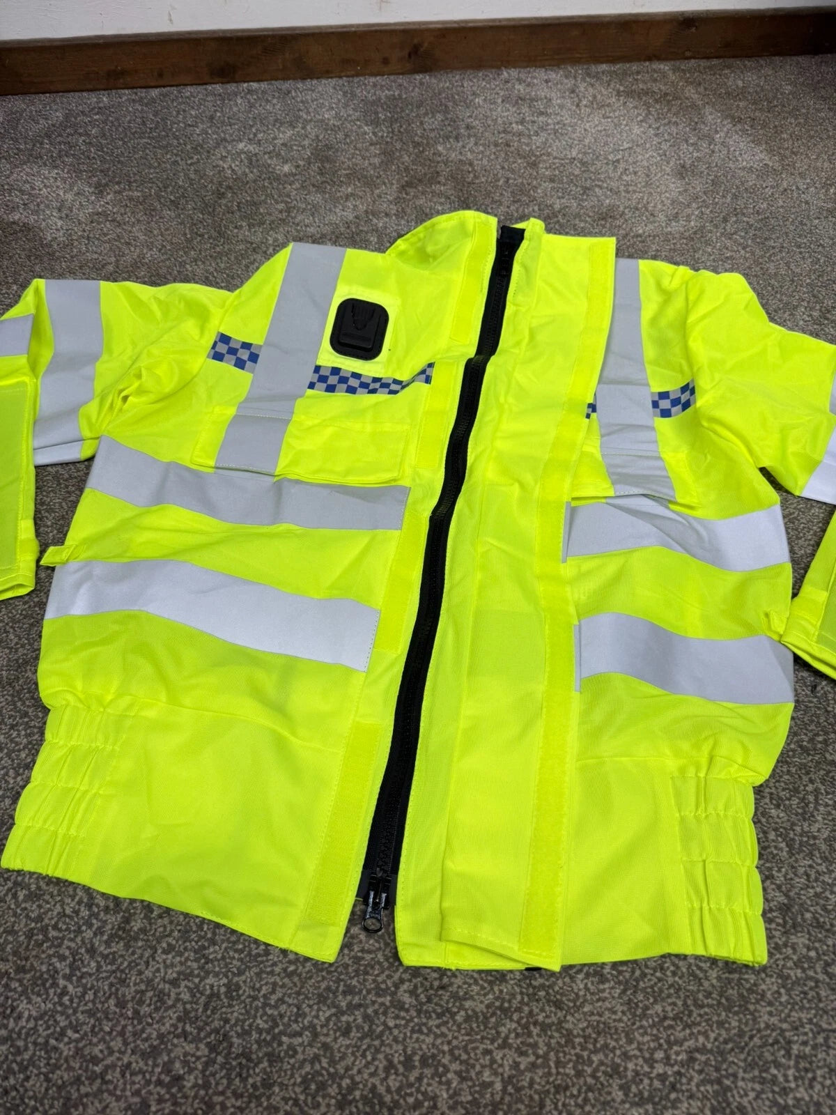 Hi Vis Lightweight Motorcycle Bomber Jacket Ex Police Security Recovery Biker