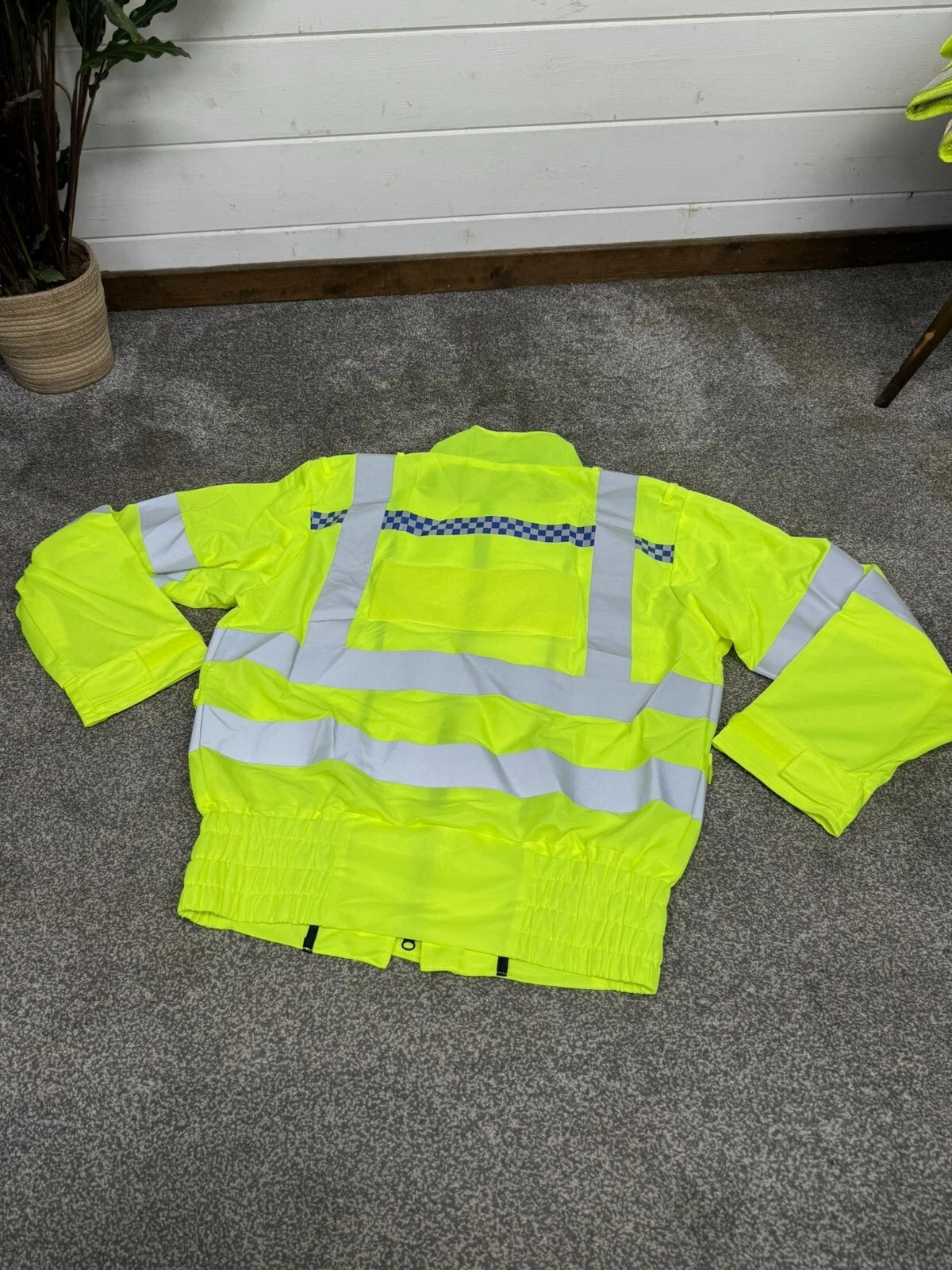 Hi Vis Lightweight Motorcycle Bomber Jacket Ex Police Security Recovery Biker