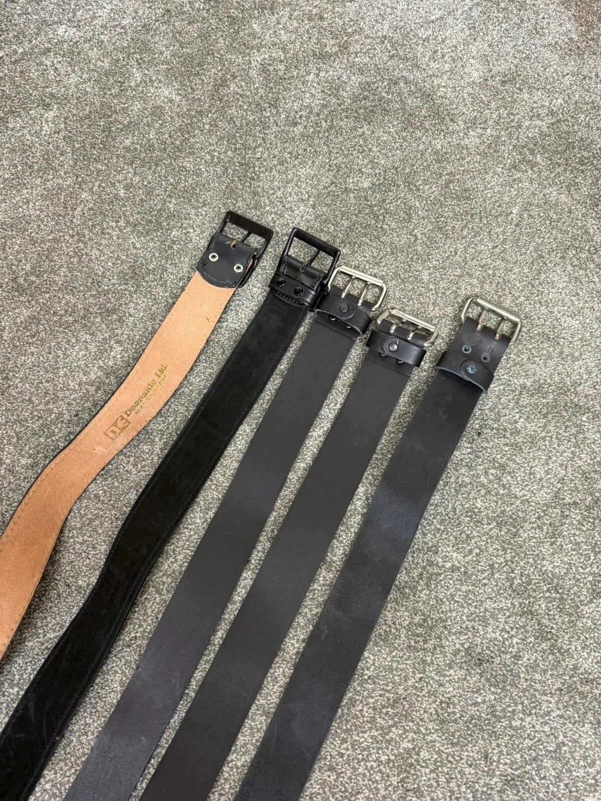 5x Ex Police 2" Leather Duty Belt Job Lot Security Pouches Big Sizes
