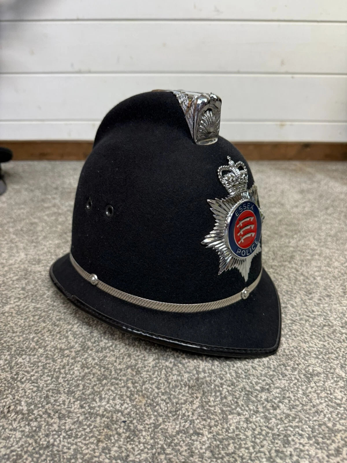 Obsolete Essex Police Bobby Helmet Coxcomb Hat Collector Memorabilia