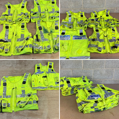 Ex Police Pallet Job Lot Bundle Grade B - Jackets Vests Hats Riot Guards Helmets Boots Fleeces & More!