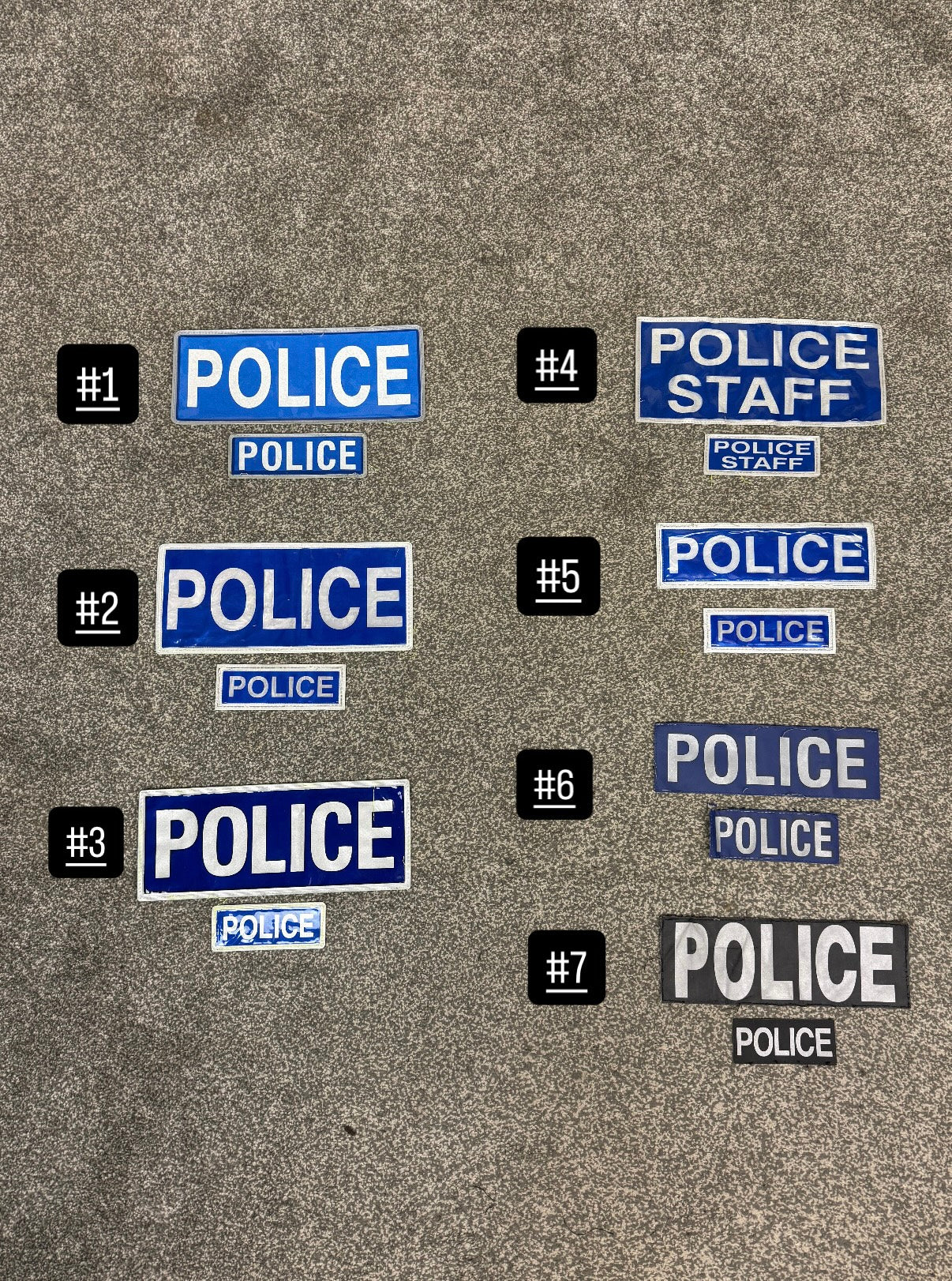 Genuine Ex POLICE Badge Set Stitched Film TV Uniform Collector
