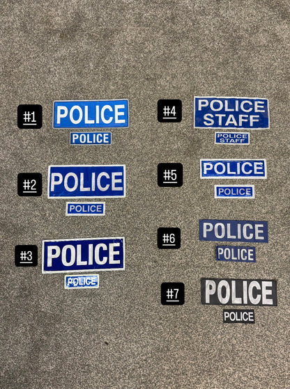 Genuine Ex POLICE Badge Set Stitched Film TV Uniform Collector