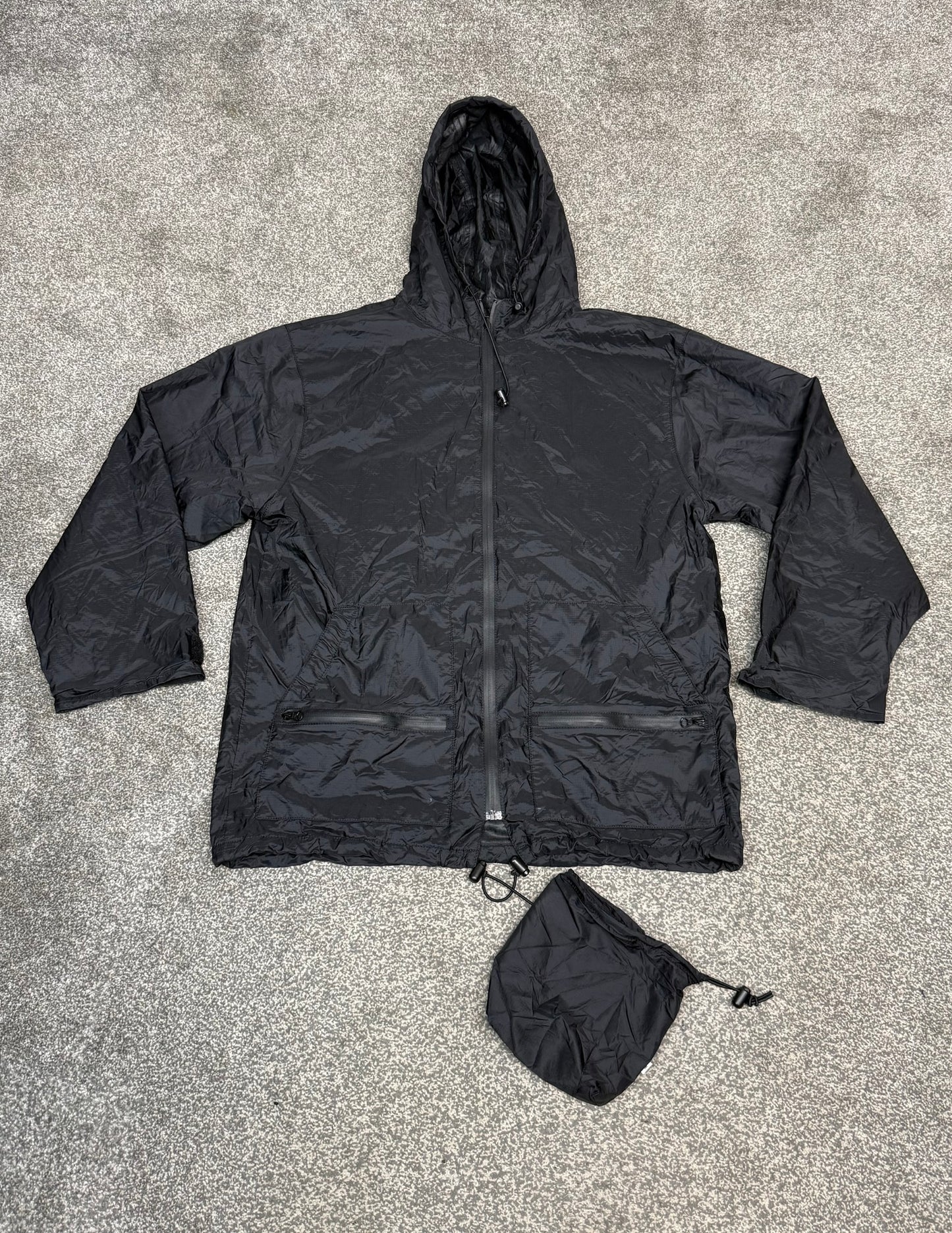 Arktis A310 Black Rainshield Jacket & Bag MEDIUM Ripstop Waterproof Lightweight