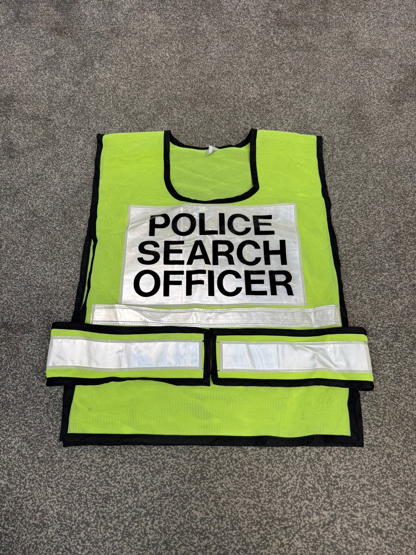 Ex Police Search Officer Hi Vis Mesh Tabard Vest Collector Display TV Film Uniform