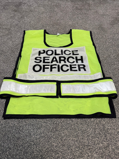 Ex Police Search Officer Hi Vis Mesh Tabard Vest Collector Display TV Film Uniform