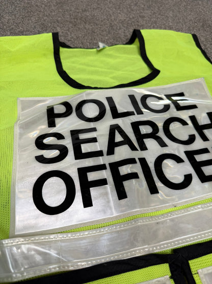 Ex Police Search Officer Hi Vis Mesh Tabard Vest Collector Display TV Film Uniform