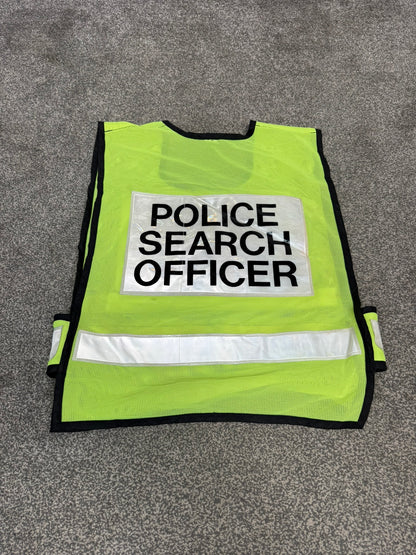 Ex Police Search Officer Hi Vis Mesh Tabard Vest Collector Display TV Film Uniform