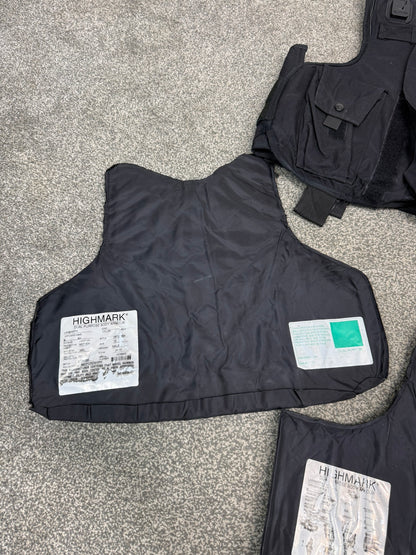 Ex Police Highmark Body Armour Vest LARGE Anti Stab & Ballistic HG1A / KR1 With Bag Security
