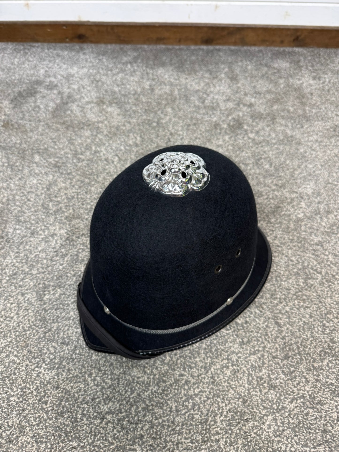 Ex Police Bobby Custodian Helmet Rose Top 58cm Fancy Dress Display
