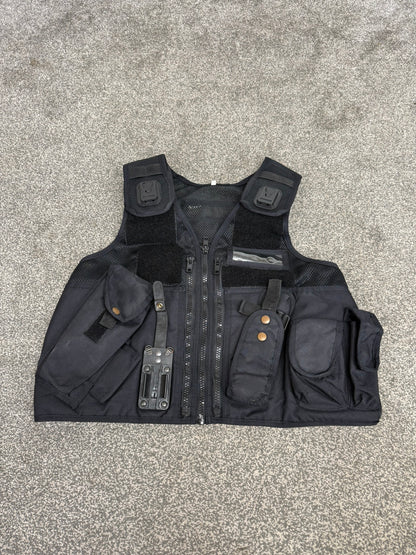Ex Police Black Utility Vest Equipment Tactical Vest Security Patrol Airsoft