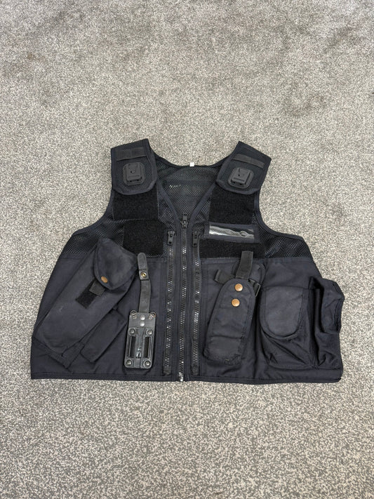 Ex Police Black Utility Vest Equipment Tactical Vest Security Patrol Airsoft