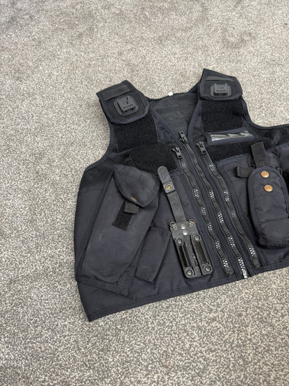 Ex Police Black Utility Vest Equipment Tactical Vest Security Patrol Airsoft