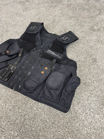 Ex Police Black Utility Vest Equipment Tactical Vest Security Patrol Airsoft