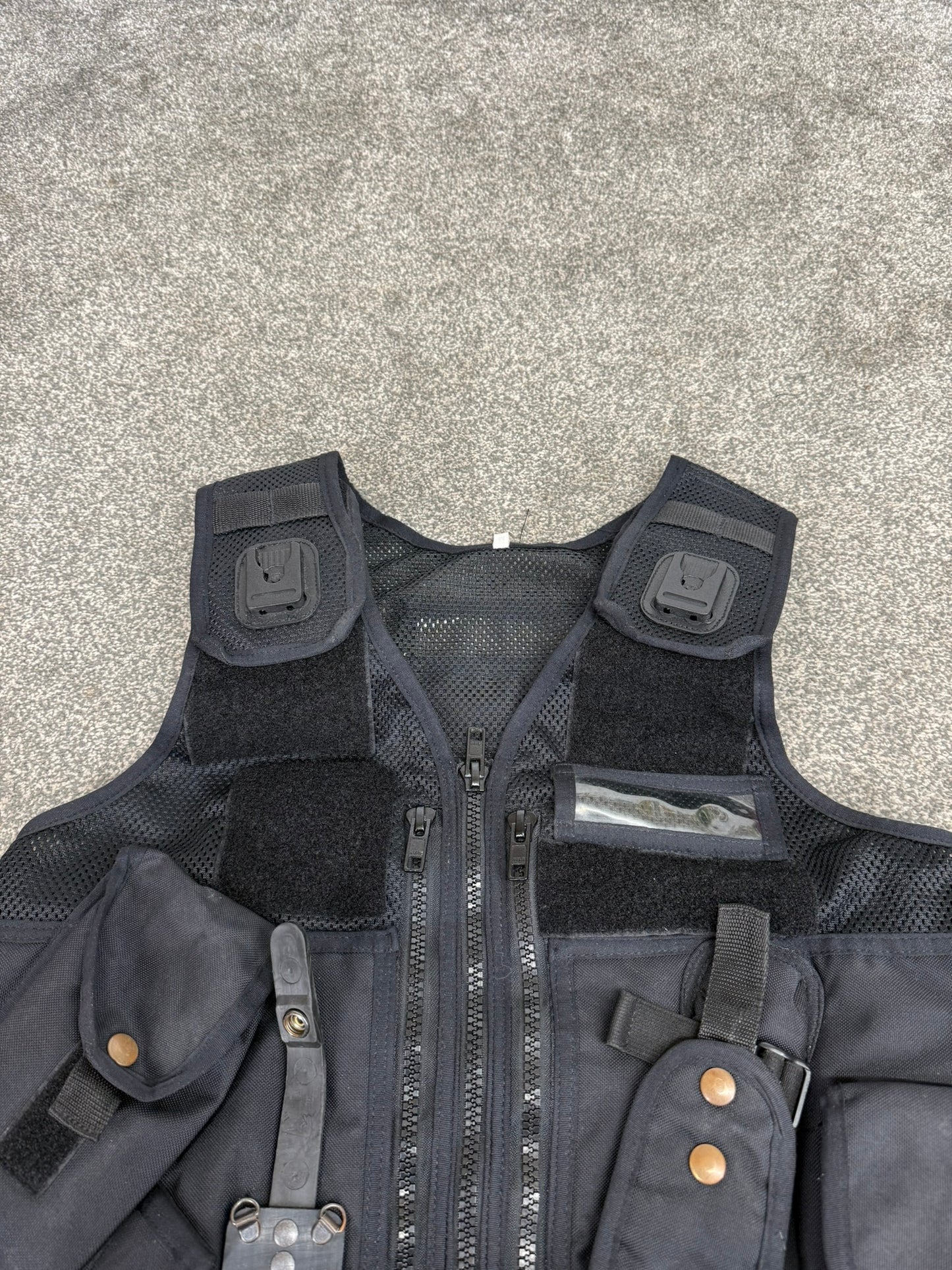 Ex Police Black Utility Vest Equipment Tactical Vest Security Patrol Airsoft