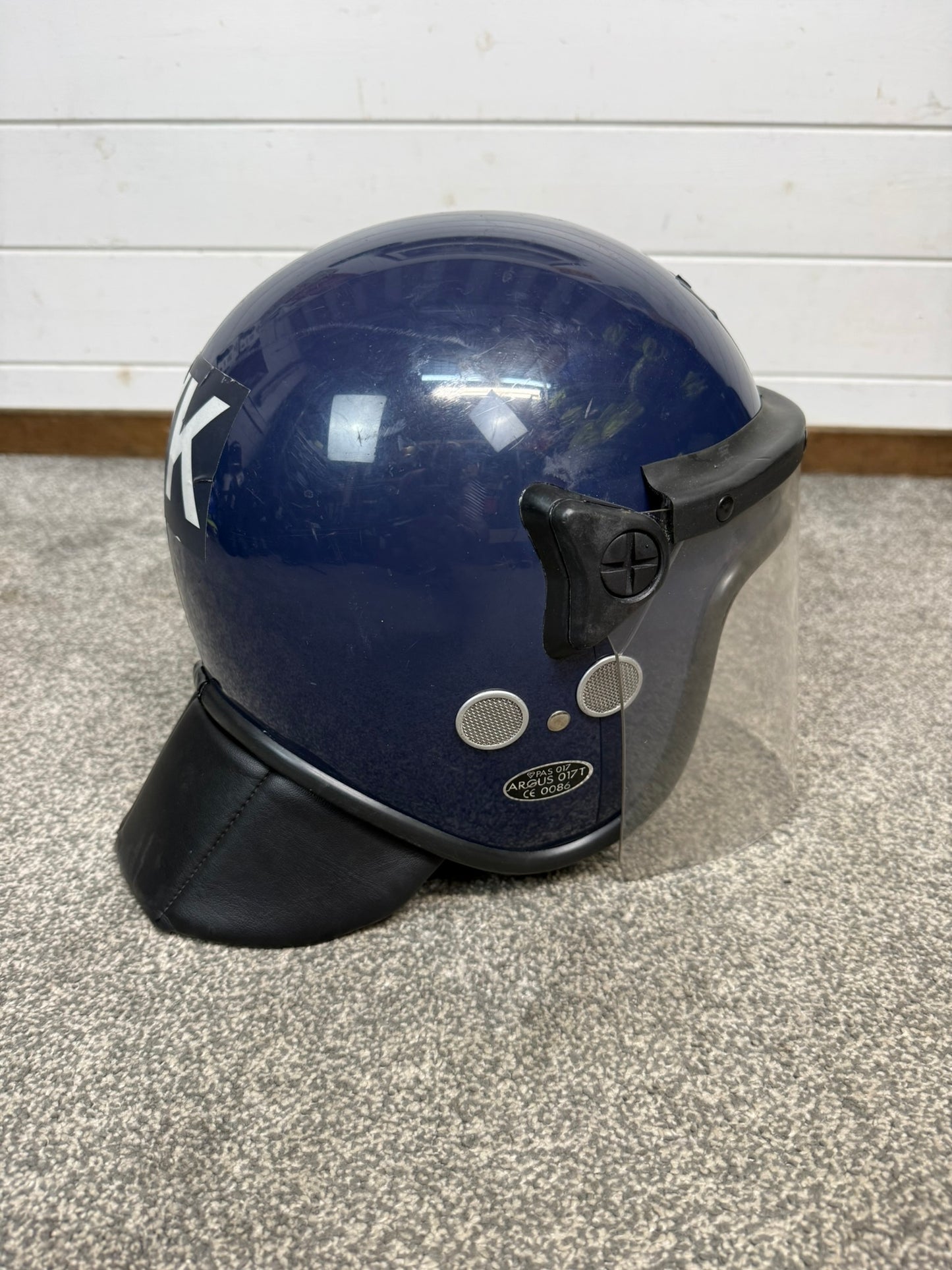 Ex Police Riot Helmet Argus 017T 54-55cm Collectable Display Airsoft Paintball
